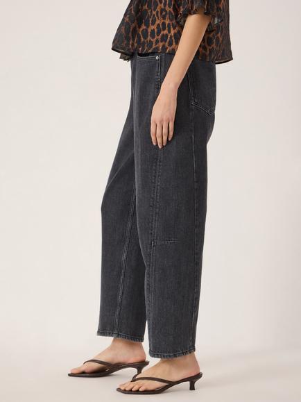 HUSH Bronnie Tapered Fit Jeans, Washed Black, Washed Black