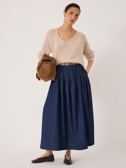HUSH Constance Cashmere Jumper, Oatmeal - view 2, Oatmeal