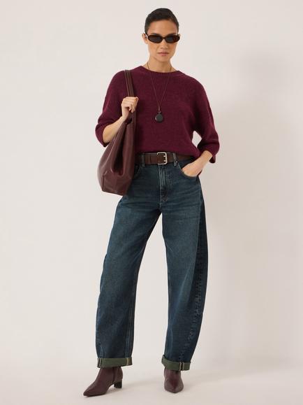 HUSH Arlette T-Shirt, Burgundy Fig - view 2, Burgundy Fig