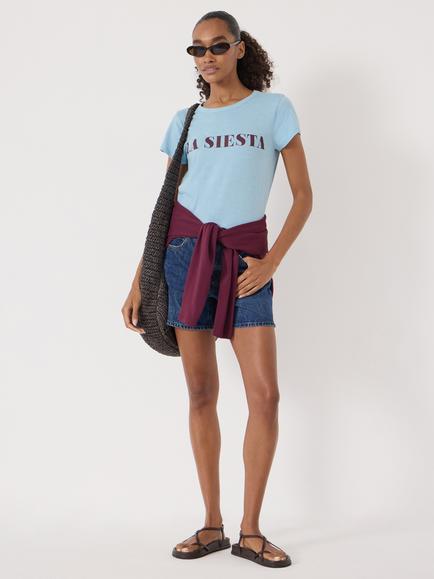 HUSH La Siesta Graphic Slub T-Shirt, Cabana Blue - view 2, Cabana Blue
