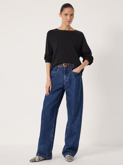 HUSH Matilda Raglan Top, Black - view 2, Black