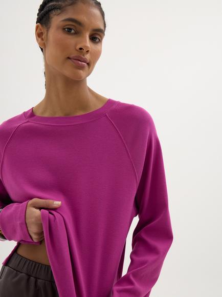 HUSH Matilda Cotton Raglan Top, Vivacious Pink, Vivacious Pink