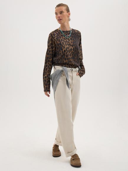 HUSH Matilda Cotton Raglan Top, Soft Brown - view 2, Soft Brown
