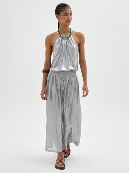 HUSH Metallic Tracksuit Top, Silver - view 2, Silver