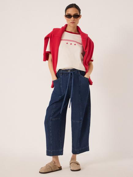 HUSH Star Ringer Slim T-Shirt, Off White - view 2, Off White
