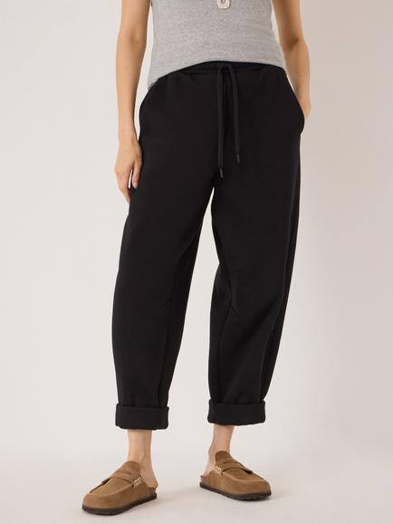 HUSH Jack Cotton Rich Barrel Joggers, Black, Black