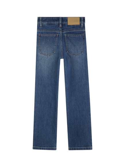 HUGO BOSS Kids' Regular Five Pocket Denim Jeans, Blue - view 2, Blue