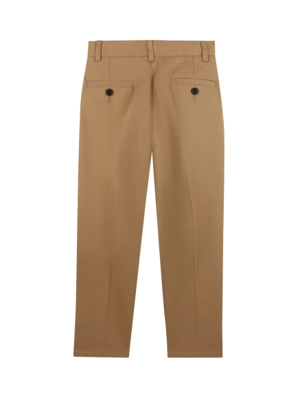 BOSS Kids' Twill Chino Trousers, Cookie - view 2, Cookie
