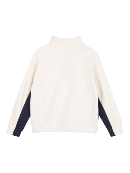 HUGO BOSS BOSS Kids' Kip Neck Fleece Sweatshirt, Ivory - view 2, Ivory