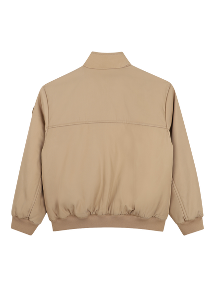 BOSS Kids' Twill Zip Front Jacket, Cookie - view 2, Cookie