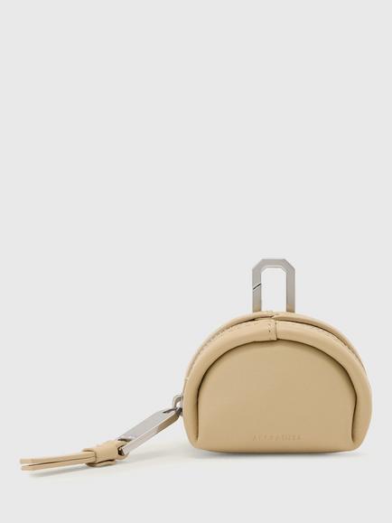AllSaints Rosalie Leather Airpod 1 Mini Case, Black, White