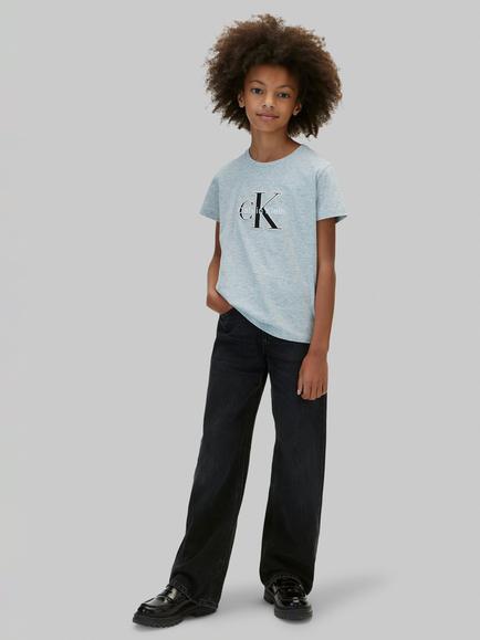 Calvin Klein Kids' CK T-Shirt, Marl Grey, Marl Grey