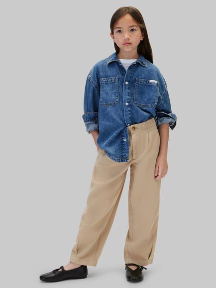 Calvin Klein Kids' Pleated Jeans, Light Brown, Light Brown