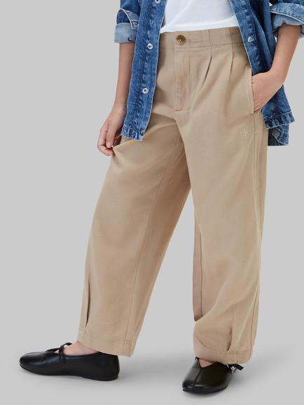Calvin Klein Kids' Pleated Jeans, Light Brown - view 2, Light Brown
