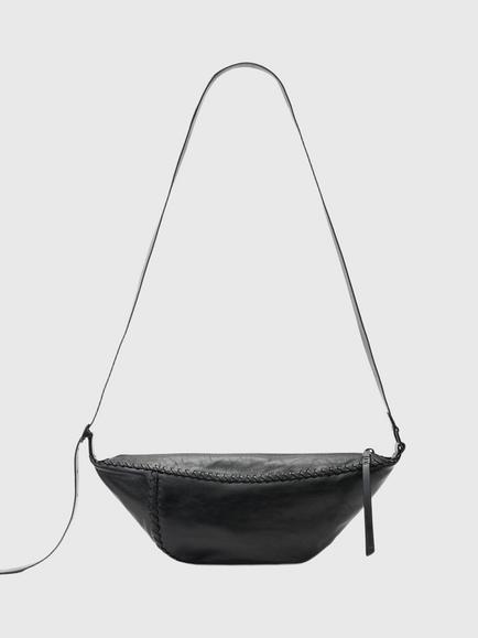 AllSaints Esme Whipstitch Crossbody Bag, Black, Black