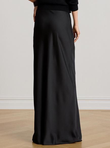 Lauren Ralph Lauren Satin Maxi Skirt, Black - view 2, Black