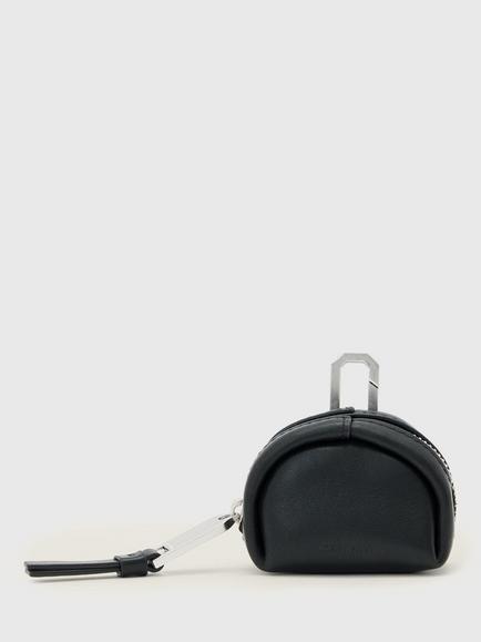 AllSaints Rosalie Leather Airpod 1 Mini Case, Black, Black