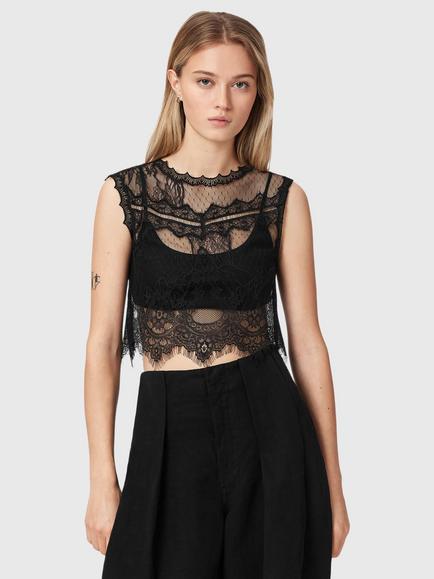AllSaints Eliza Tank Top, Black, Black