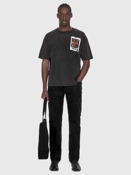 AllSaints London City Cotton Graphic Crew Neck T-Shirt, Washed Black - view 2, Washed Black