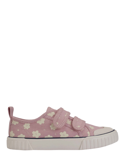 Start-Rite Kids' Tide Canvas Floral Trainers, Dusky Pink, Dusky Pink