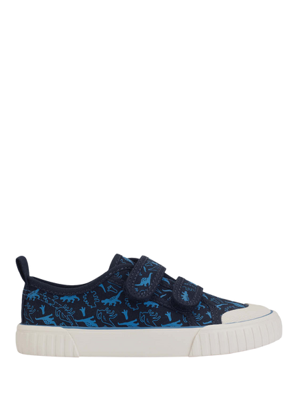 Start-Rite Kids' Tide Canvas Dino Trainers, Navy, Navy