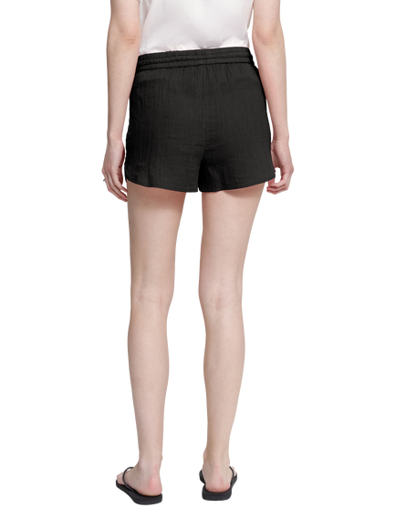 ICHI Iafoxa Drawstring Shorts, Black - view 2, Black