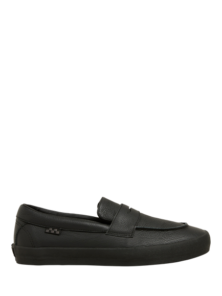 Vans Skate Leather Loafers, Black, Black
