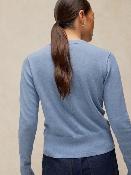 White Stuff Lois Cardigan - view 2, Mid Blue