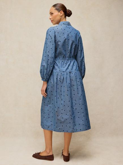 White Stuff Elsie Dress, Chambray Blue - view 2, Chambray Blue