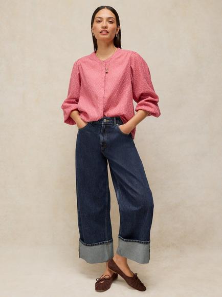 White Stuff Bailey Straight Turn Up Jeans, Dark Blue, Dark Blue