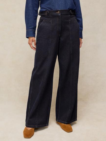 White Stuff Carmella Wide Leg Jeans, Dark Blue, Dark Blue
