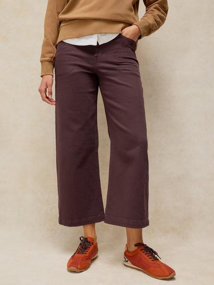 White Stuff Tia Wide Leg Jeans, Dark Brown
