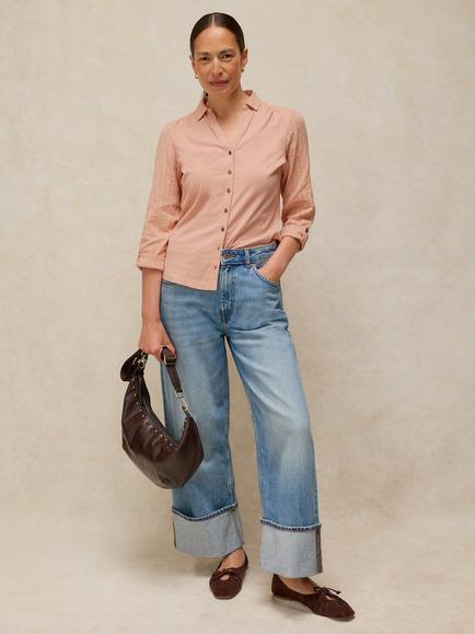 White Stuff Annie Pure Cotton Shirt, Light Pink, Light Pink