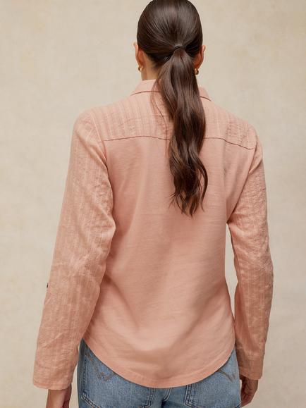 White Stuff Annie Pure Cotton Shirt, Light Pink - view 2, Light Pink