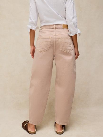 White Stuff Aubrey Embroidered Barrel Leg Jeans, Light Natural - view 2, Light Natural