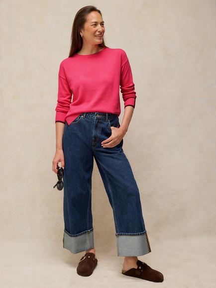 White Stuff Olive Fine Knit Jumper, Bright Pink, Bright Pink