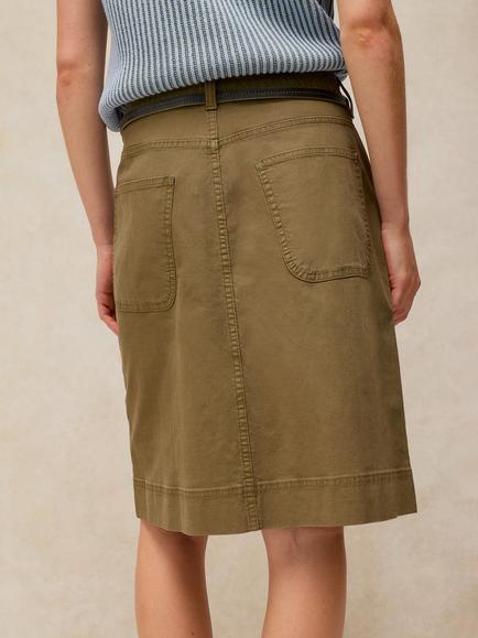 White Stuff Tia Skirt, Khaki Green - view 2, Khaki Green