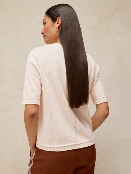 White Stuff Betsy Crew Neck T-Shirt, Pale Ivory - view 2, Pale Ivory