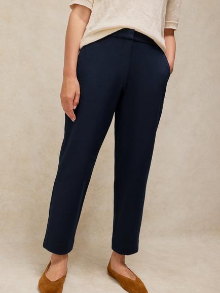 White Stuff Illy Cropped Straight Leg Trousers, Dark Navy