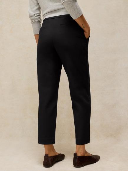 White Stuff Illy Cropped Straight Leg Trousers - view 2, Pure Black