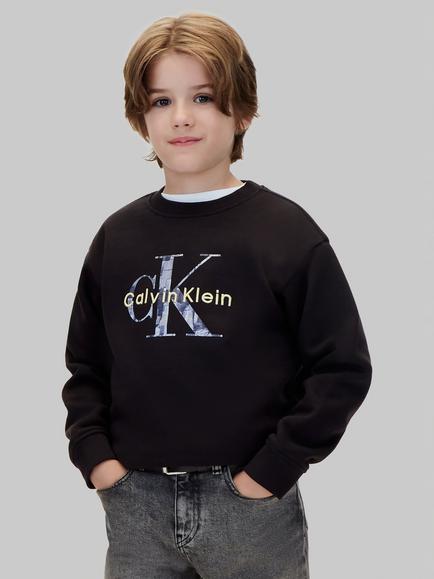 Calvin Klein Kids' Mono CK Logo Jumper, Black, Black