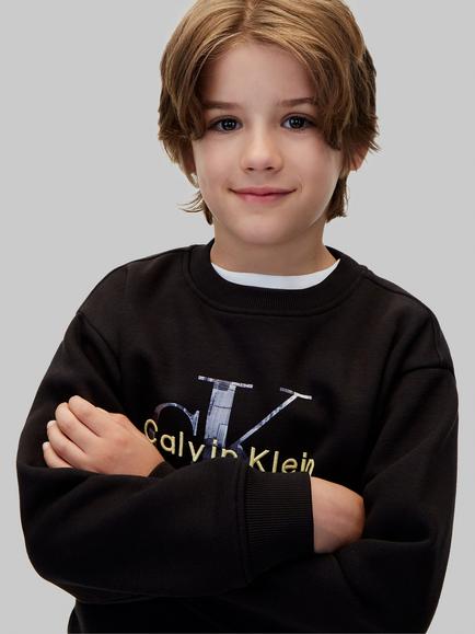 Calvin Klein Kids' Mono CK Logo Jumper, Black - view 2, Black
