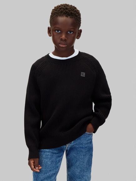Calvin Klein Kids' Raglan Jumper, Black - view 2, Black