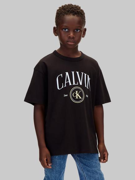 Calvin Klein Kids' Oversized Short Sleeve Graphic T-Shirt - view 2, Black