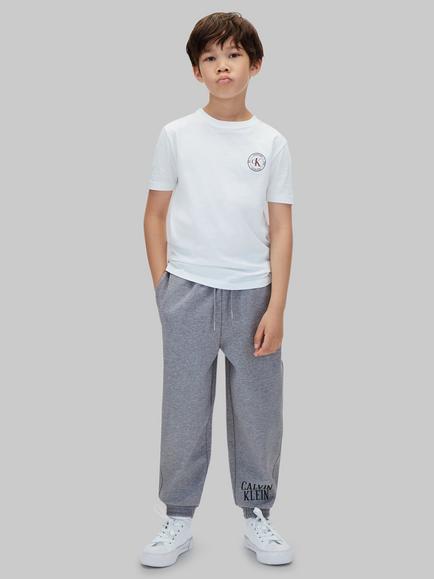 Calvin Klein Kids' Cotton Drawstring Joggers, Marl Grey, Marl Grey
