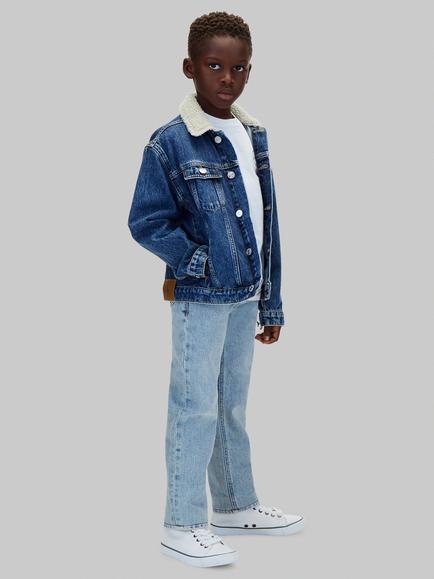 Calvin Klein Kids' Straight Leg Jeans, Mid Blue, Mid Blue