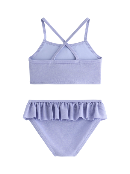 Lindex Kids' Ruffle Bikini Set, Light Blue - view 2, Light Blue