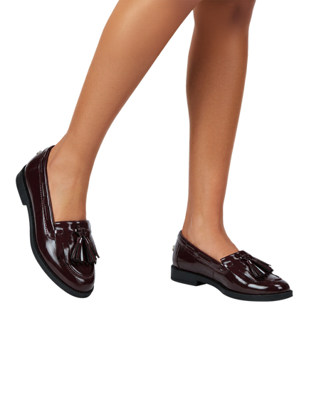 Carvela Ambra Tassel Loafers - view 2, Wine