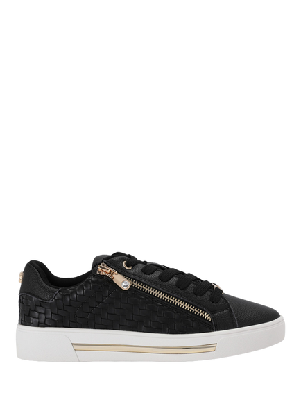 Carvela Danielle Weave Zip Trainers, Black