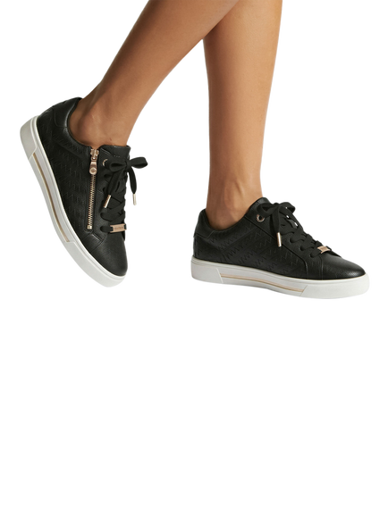 Carvela Danielle Weave Zip Trainers - view 2, Black